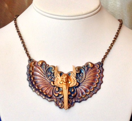 Art Deco Angel Necklace