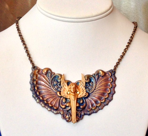 Art Deco Angel Necklace