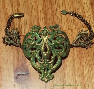 Sage and Filigree Bracelet