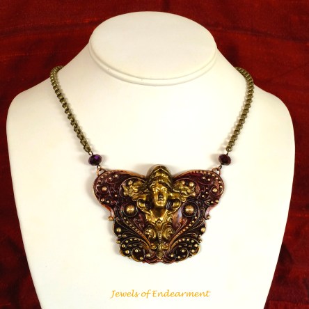 Masthead Maiden Necklace in Burgundy