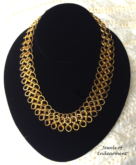 Chain Maille Necklace Simple and elegant this necklace is made with special square wire formed into multiple rings and hand woven.